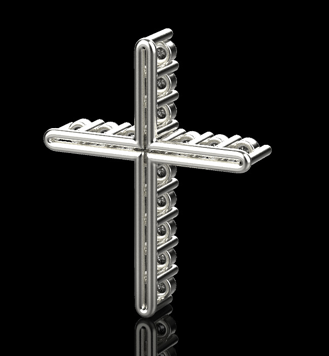 Cross Pendant 50650 3D print model_2