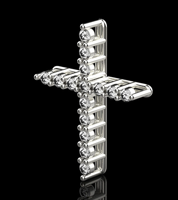 Cross Pendant 50650 3D print model_1