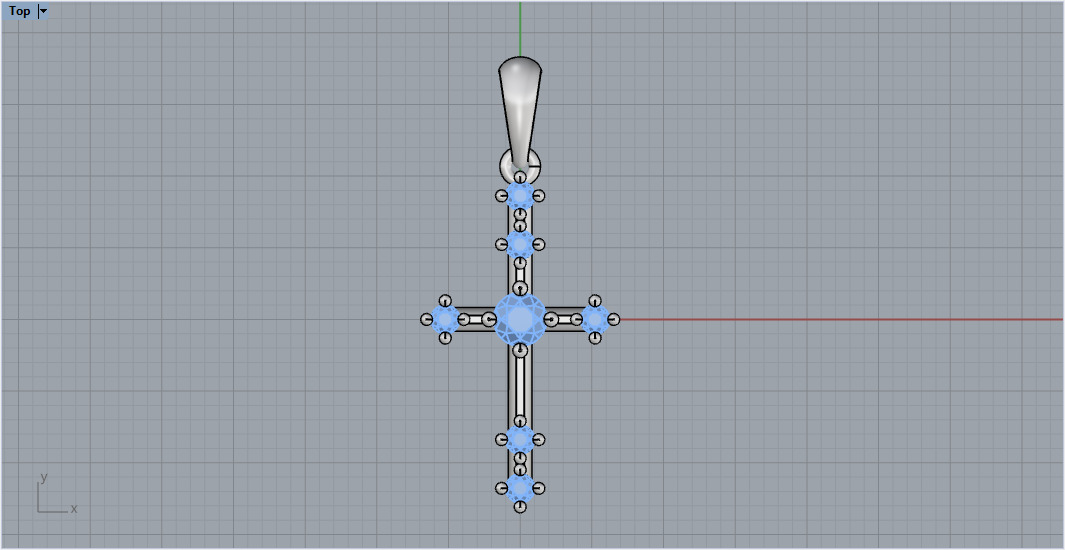 Cross Pendant 4530 3D print model_4