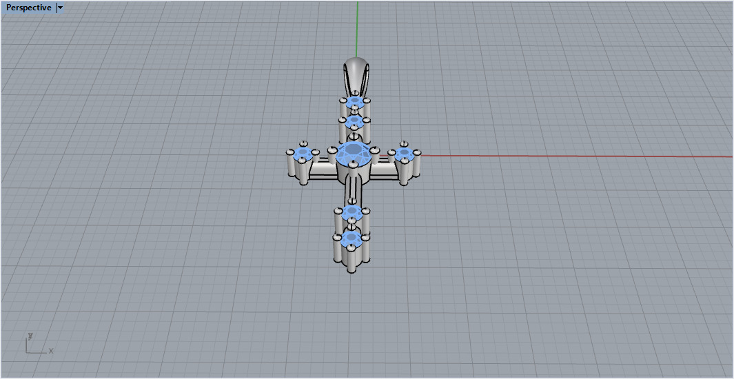 Cross Pendant 4530 3D print model_9