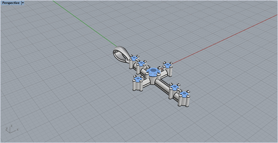Cross Pendant 4530 3D print model_7