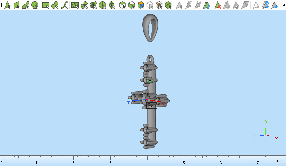 Cross Pendant 4530 3D print model_12