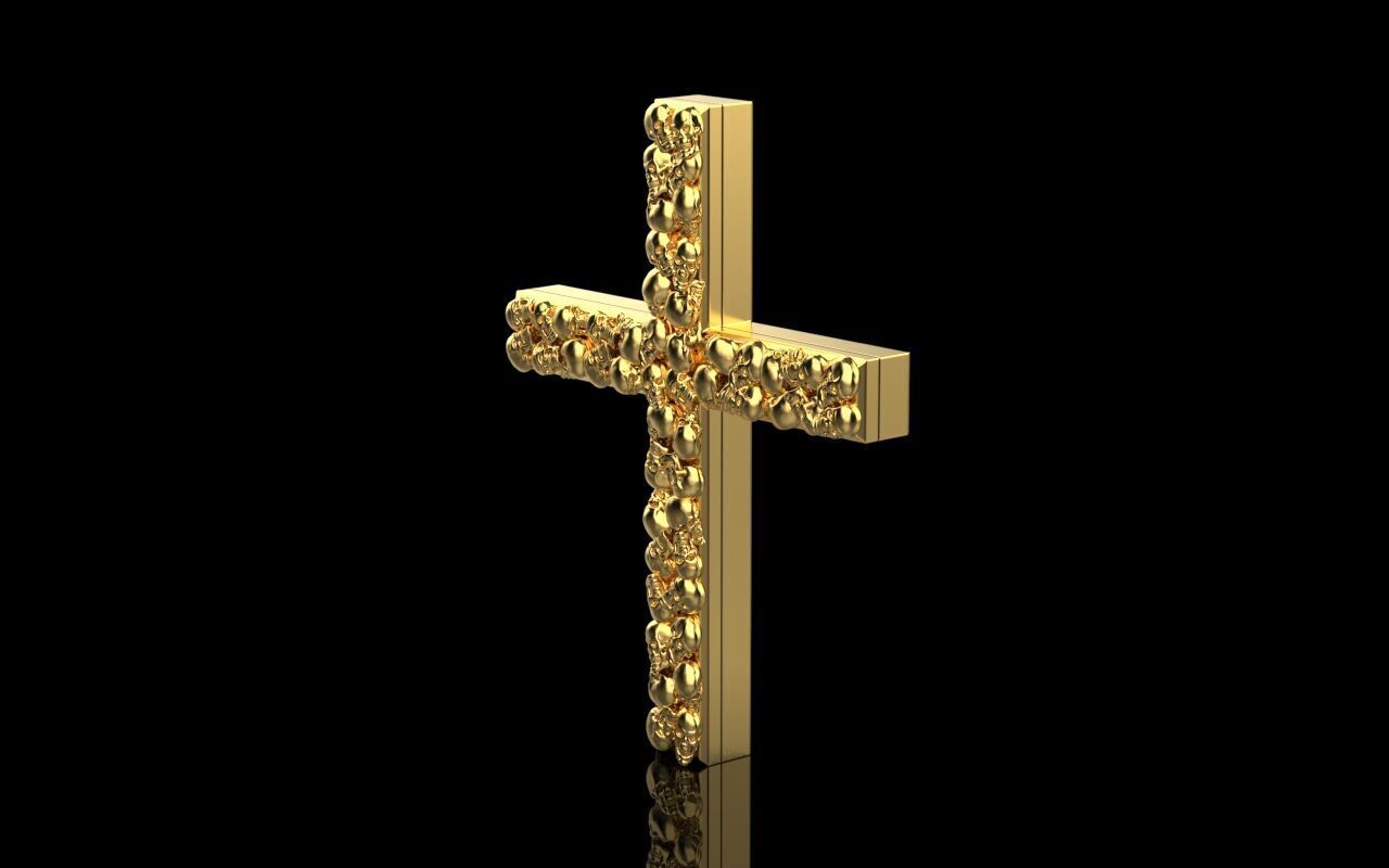 Cross Pendant 4496 3D print model_1