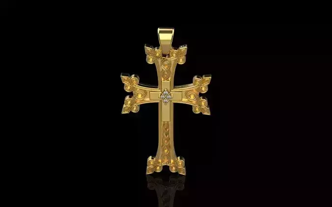 Armenian Cross Pendant 4428