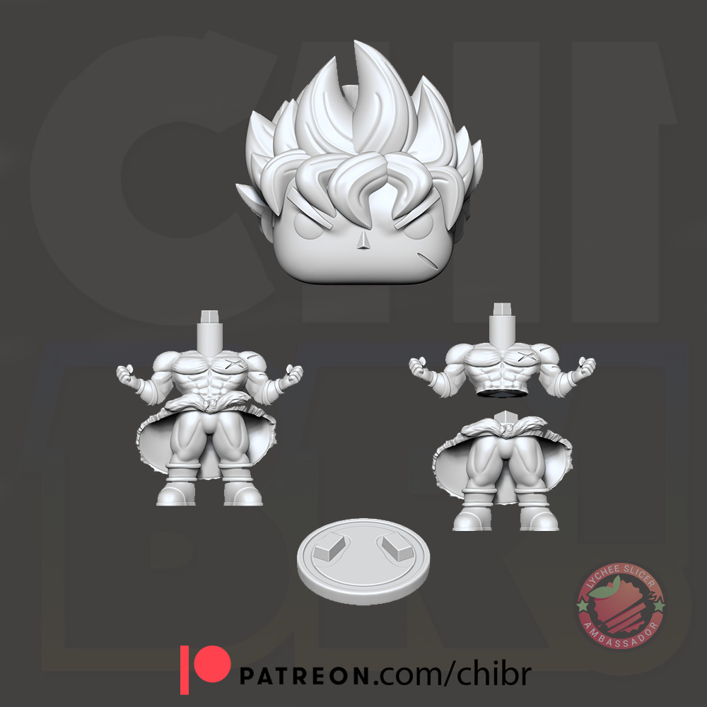 Broly Simple Base - Dragon Ball - Funko 3D print model_4