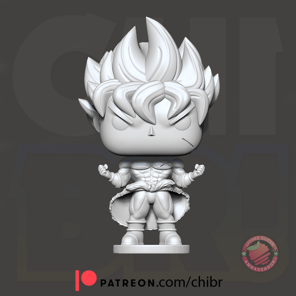 Broly Simple Base - Dragon Ball - Funko 3D print model_1