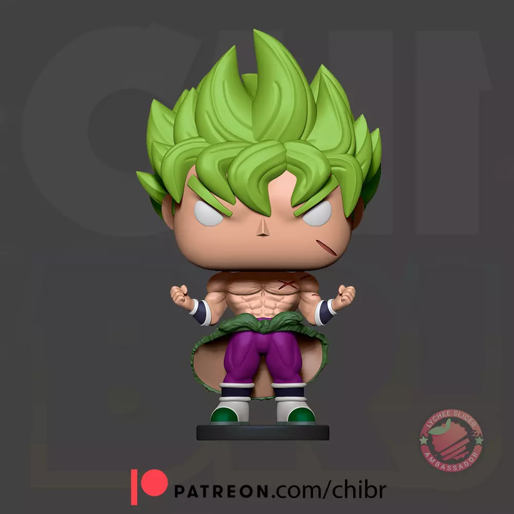 Broly Simple Base - Dragon Ball - Funko 3D print model_0