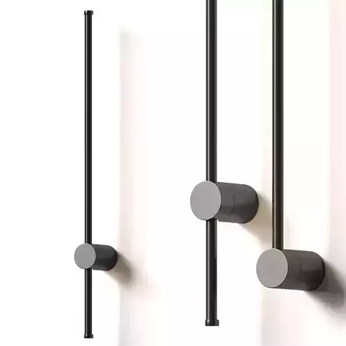 Create white - Linear metal sconce - black set