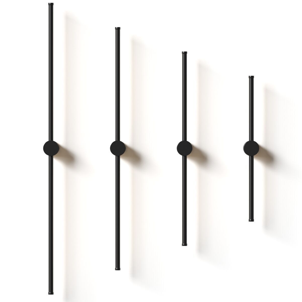 Create white - Stick sconce - black set 3D model_1