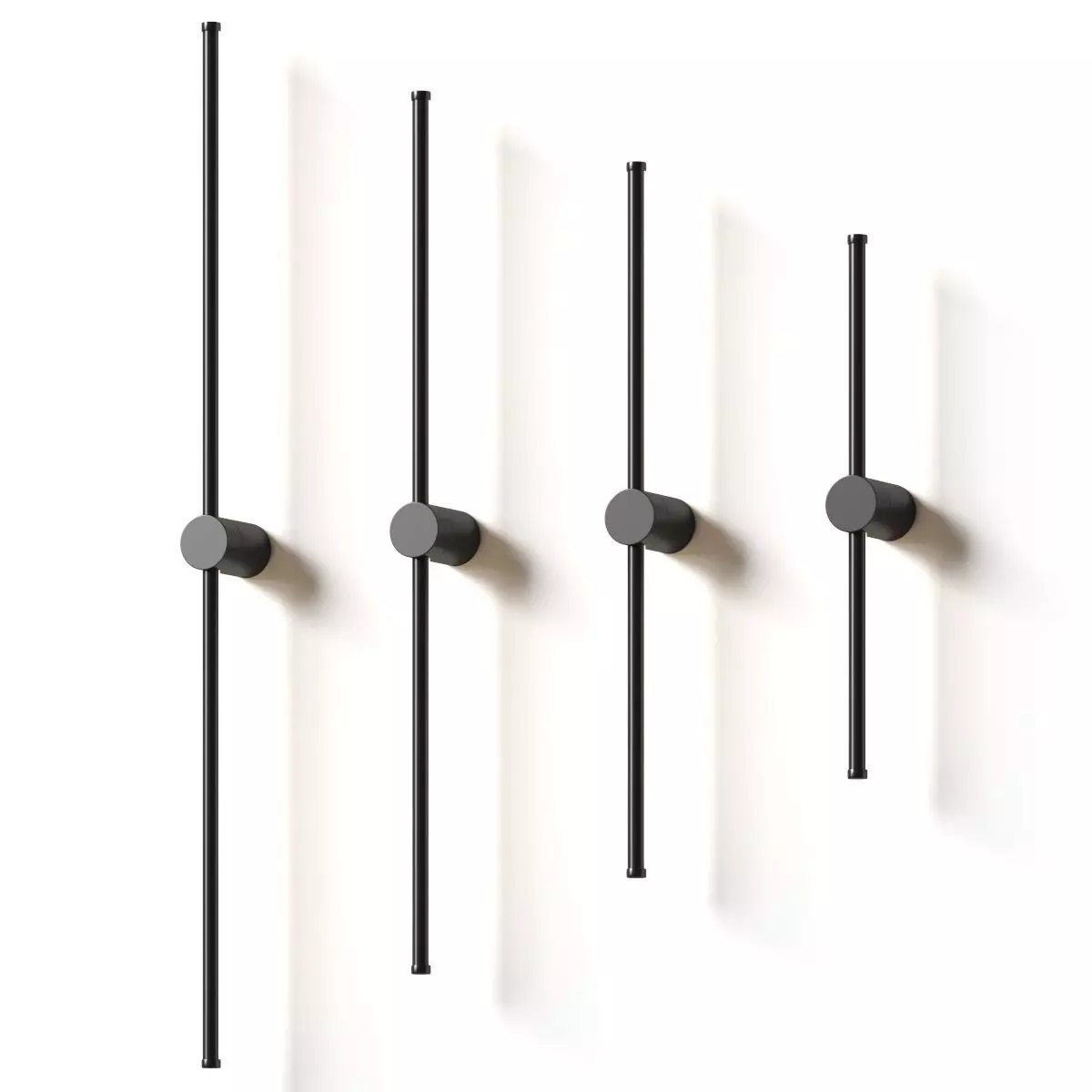 Create white - Stick sconce - black set 3D model_0