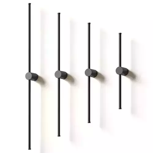 Create white - Stick sconce - black set