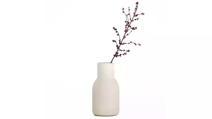 Bouquet Flowers Branches Red Berries Ilex Holly 533