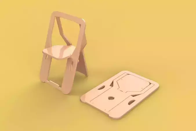 FOLDABLE FLAT CHAIR SECRET FOLDING SEAT FOLD STOOL FLIP TABLE