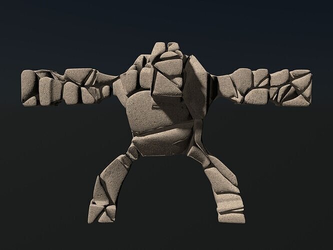 Stone man 25S02 3D model
