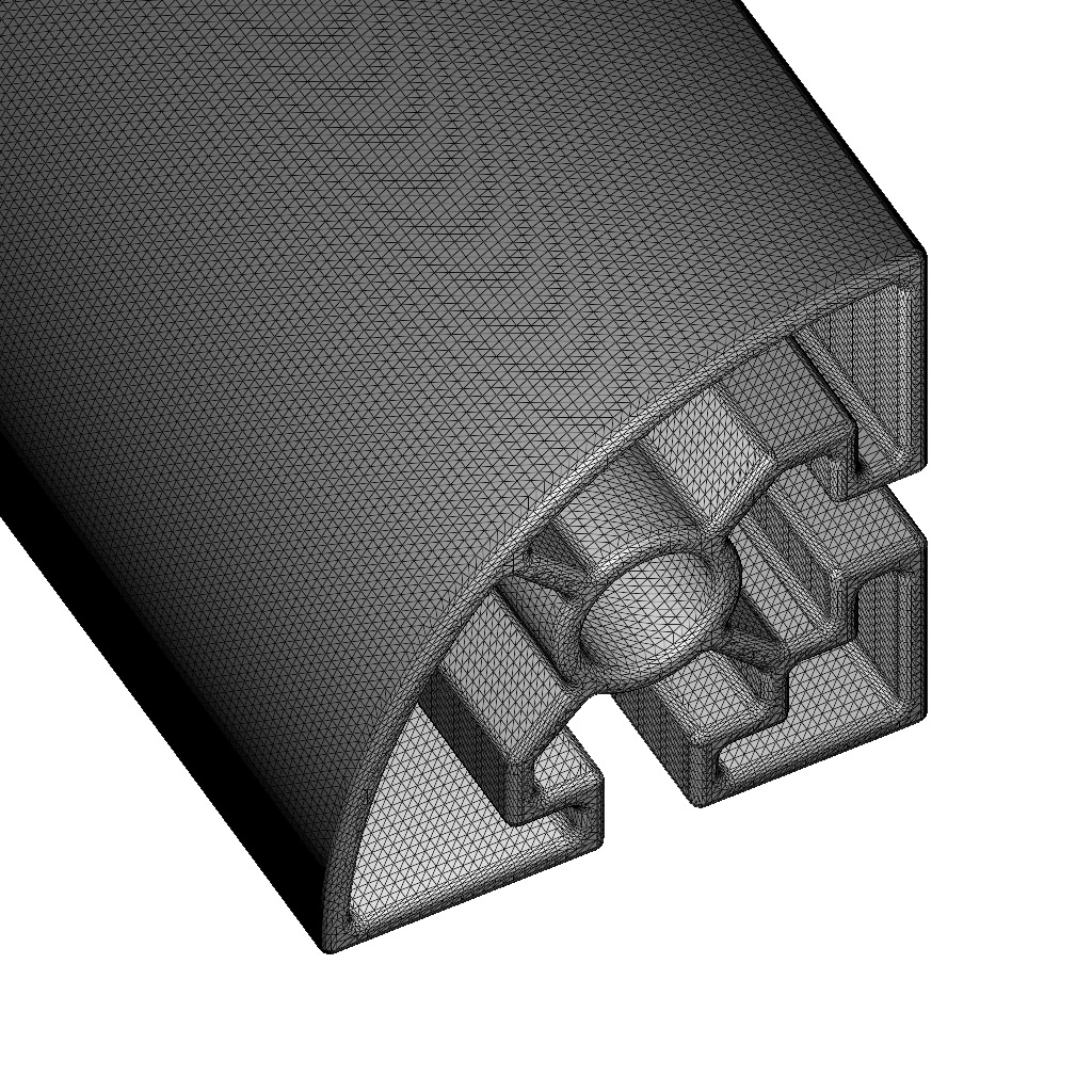 Premium Half Round Profile 3D print model_7