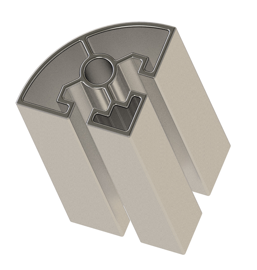 Premium Half Round Profile 3D print model_3