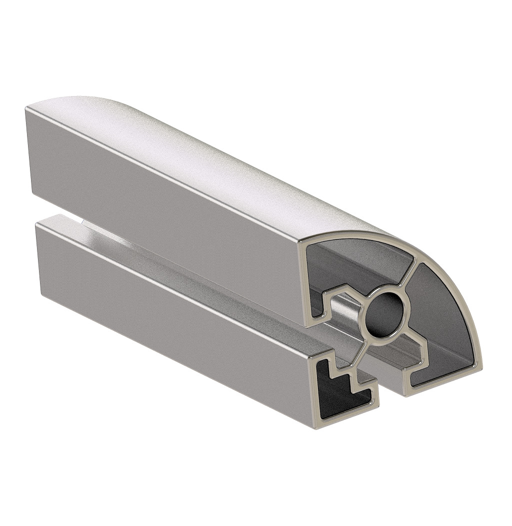 Premium Half Round Profile 3D print model_1