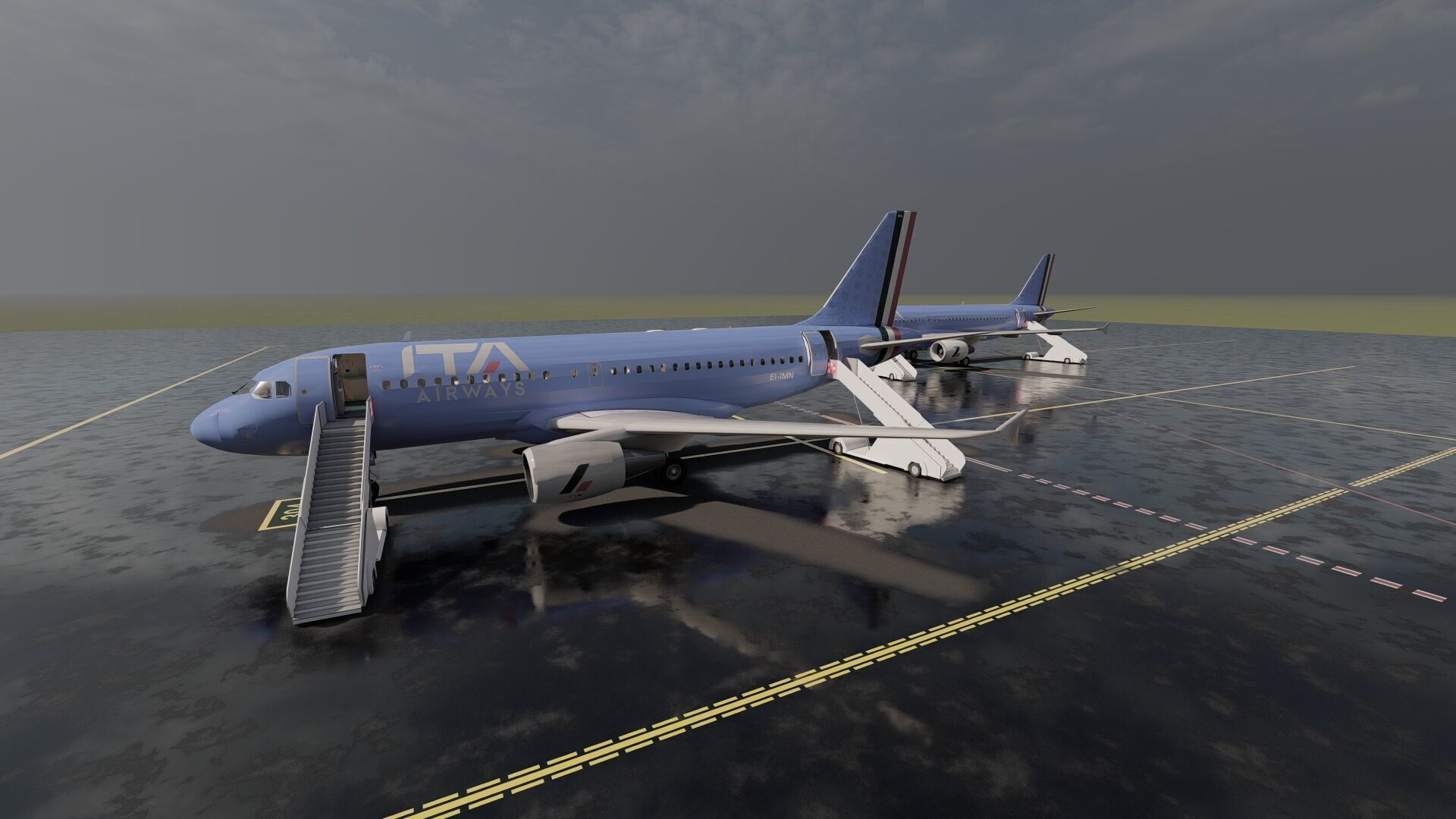 Airbus A319-100 and A320-200 3D model_7