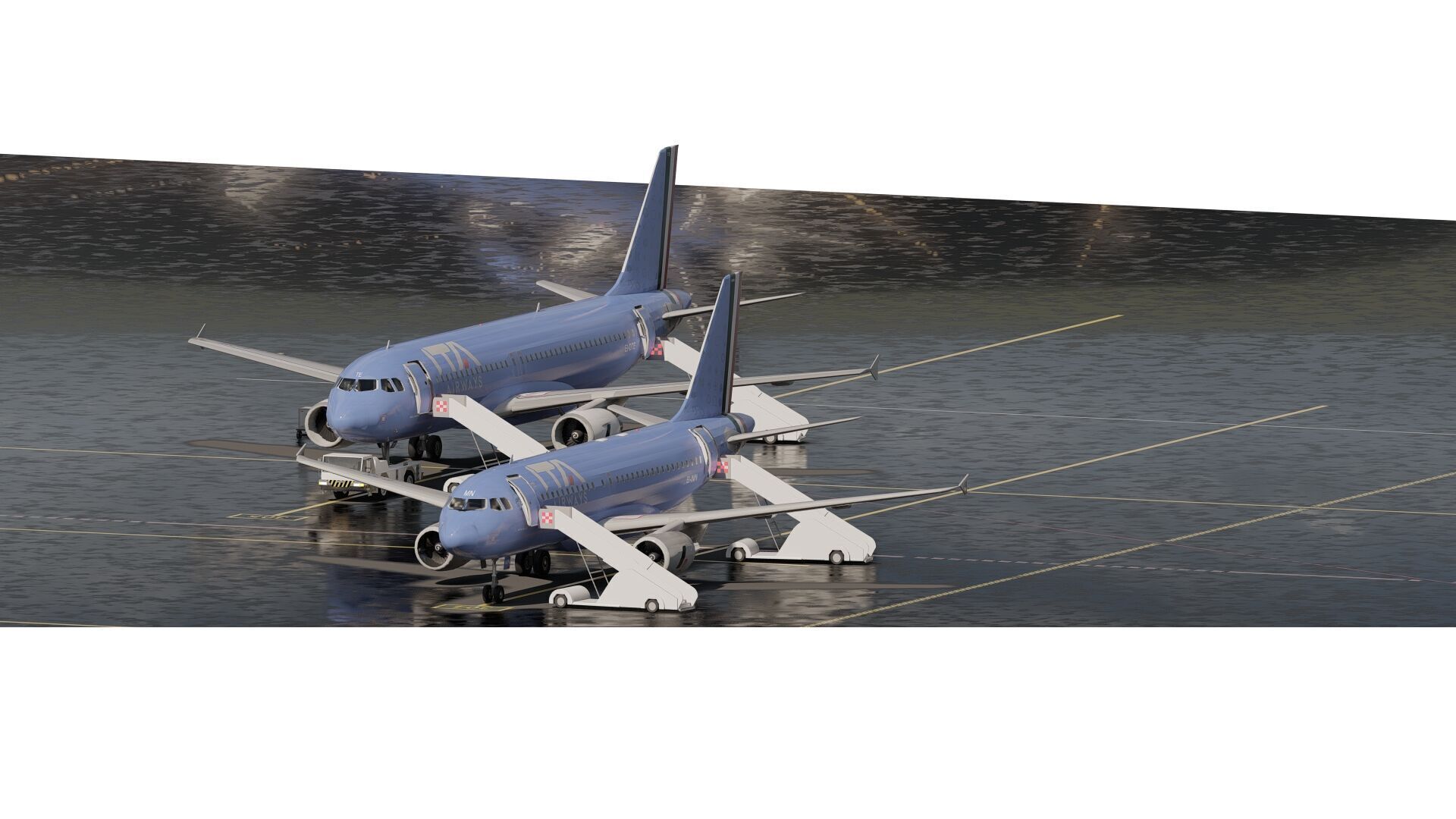 Airbus A319-100 and A320-200 3D model_1