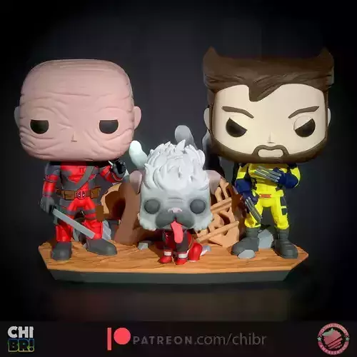 Deadpool Wolverine and Dogpool Diorama - UCM - Funko