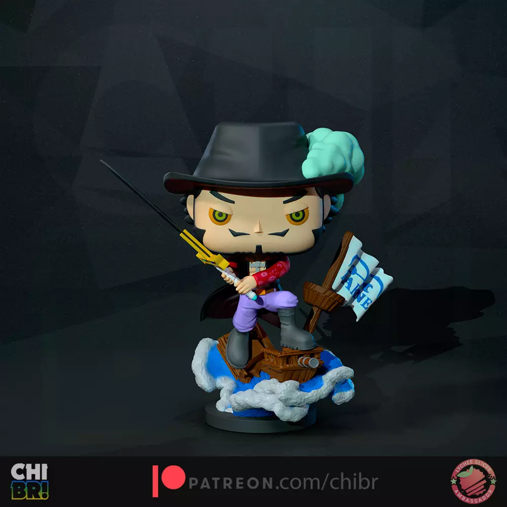 DRACULE MIHAWK - ONE PIECE- FUNKO 3D print model