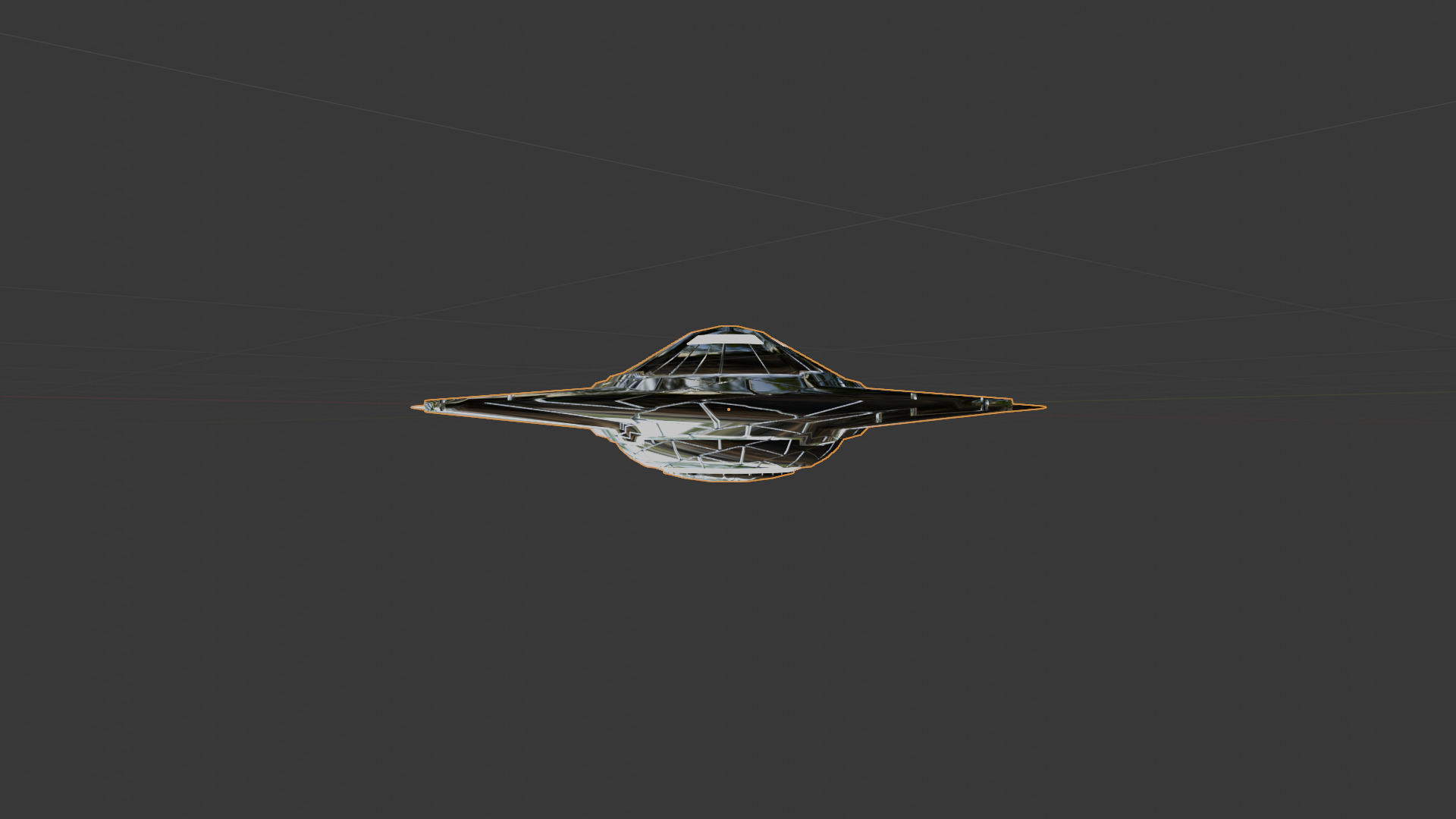 space saucer textured basic rig and animation Low-poly 3D model_1