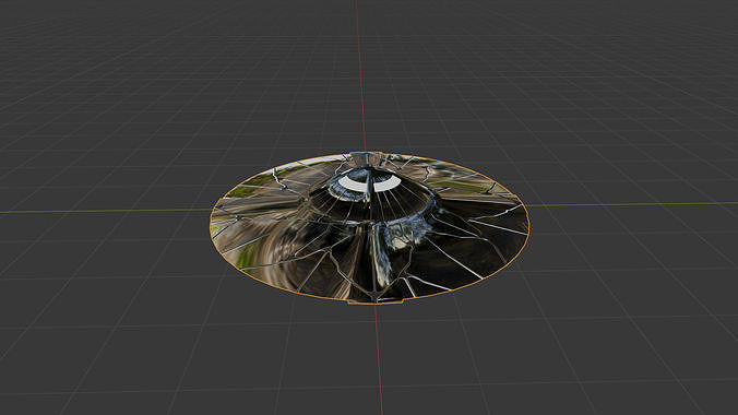 space saucer textured basic rig and animation Low-poly 3D model