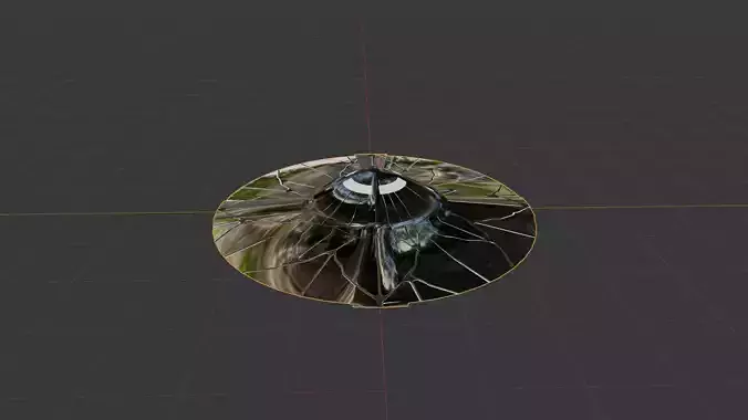 space saucer textured basic rig and animation Low-poly 3D model
