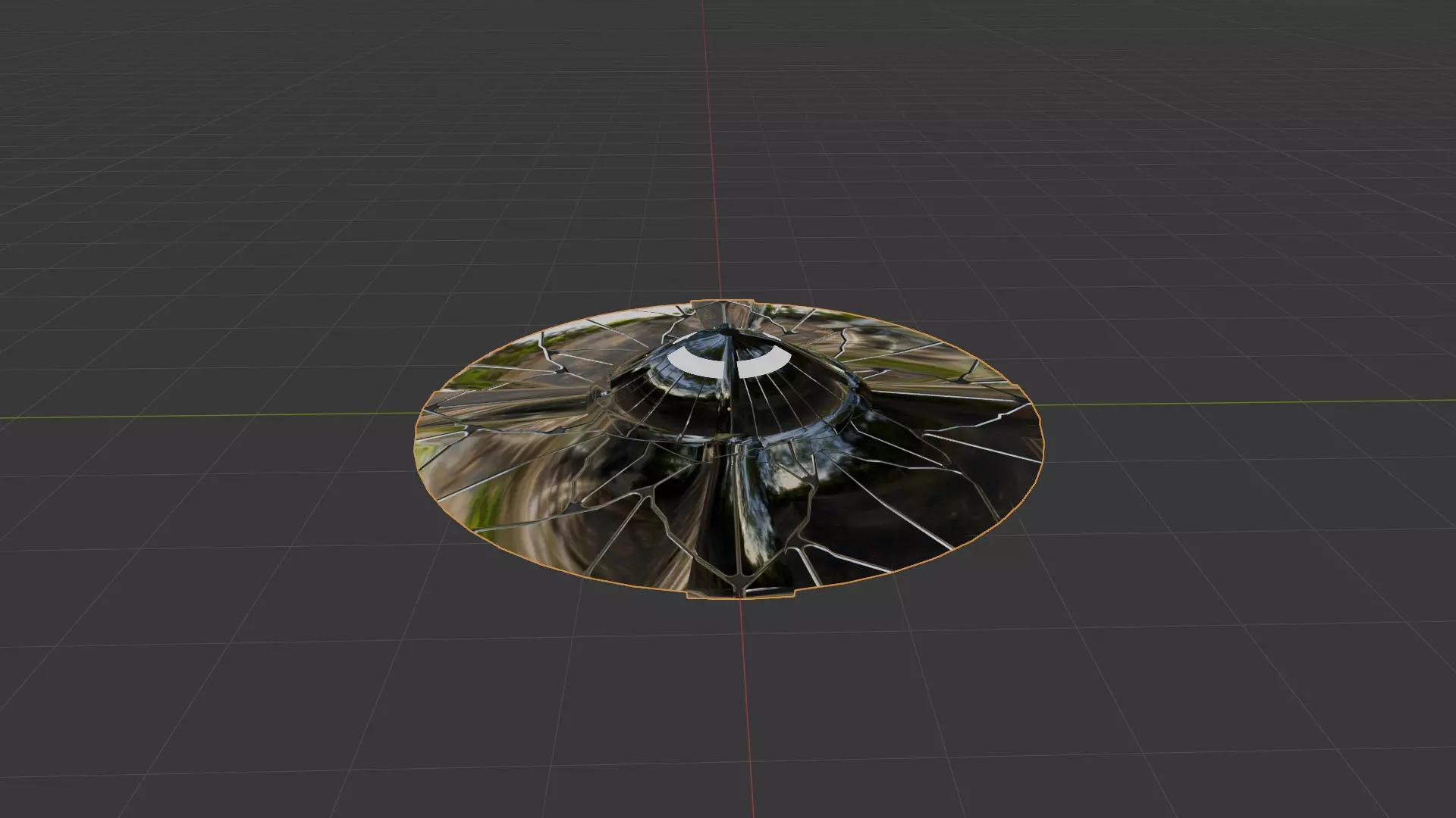 space saucer textured basic rig and animation Low-poly 3D model_0