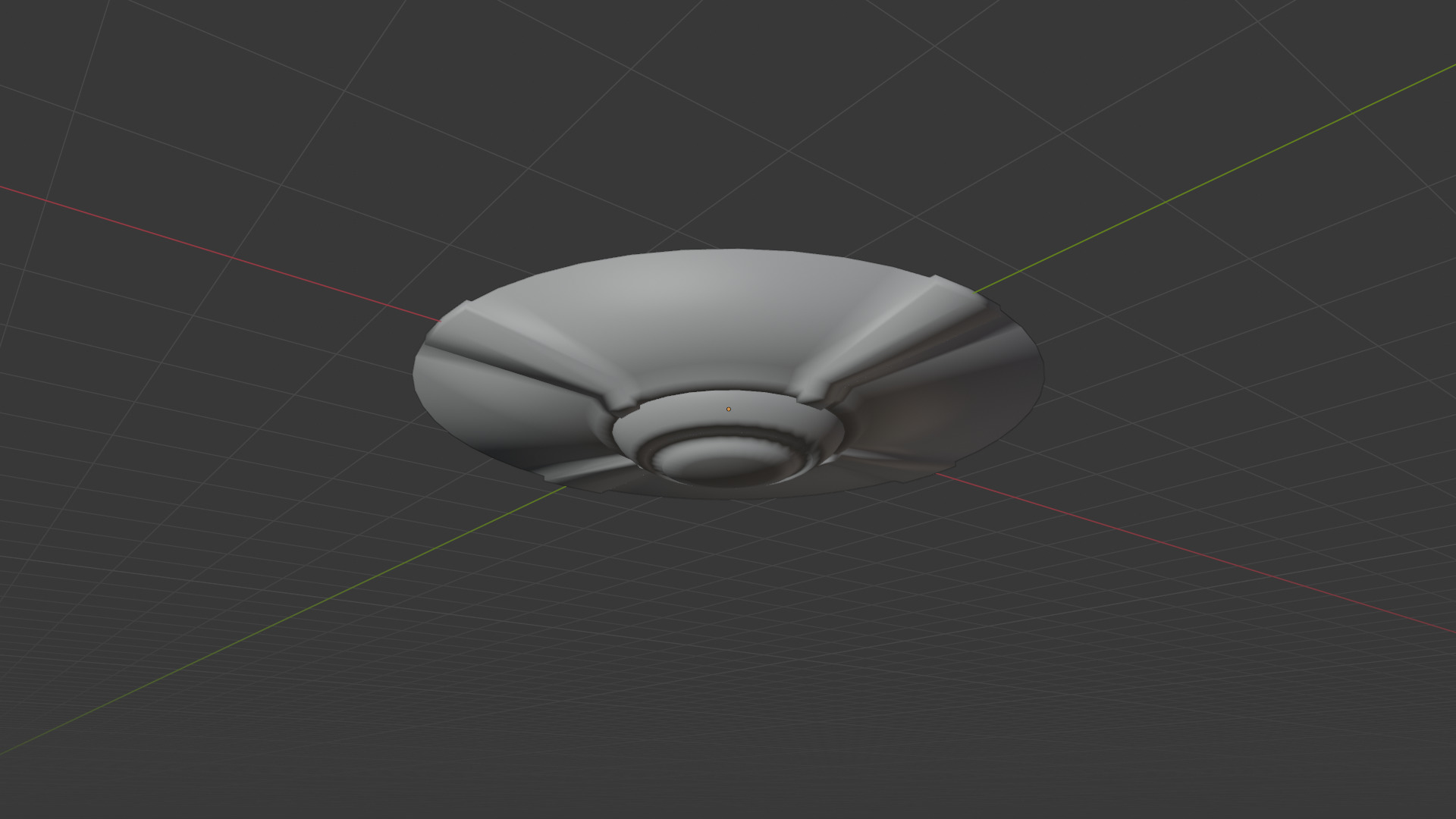 space saucer textured basic rig and animation Low-poly 3D model_3