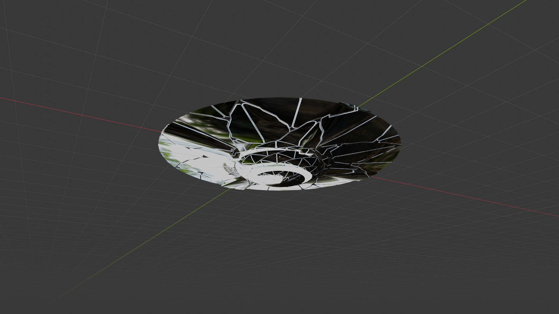 space saucer textured basic rig and animation Low-poly 3D model_2