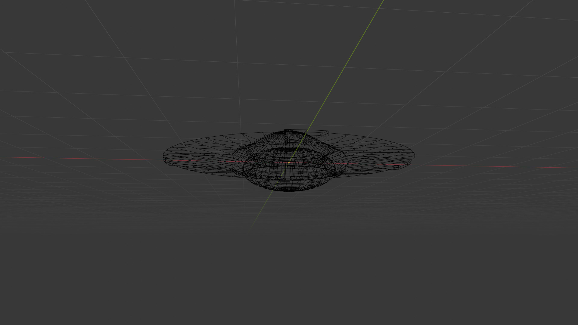 space saucer textured basic rig and animation Low-poly 3D model_5