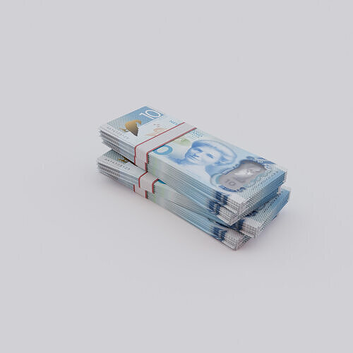 10 New Zealand dollar NZD Currency Low-poly 3D model