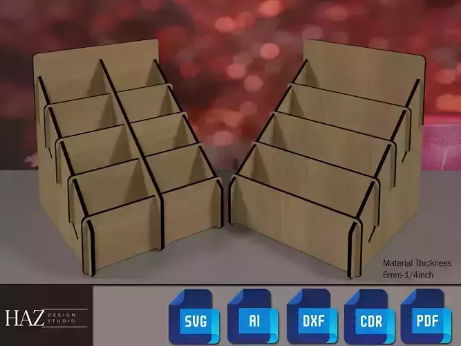 4 Tier Display Stand Laser Files 180
