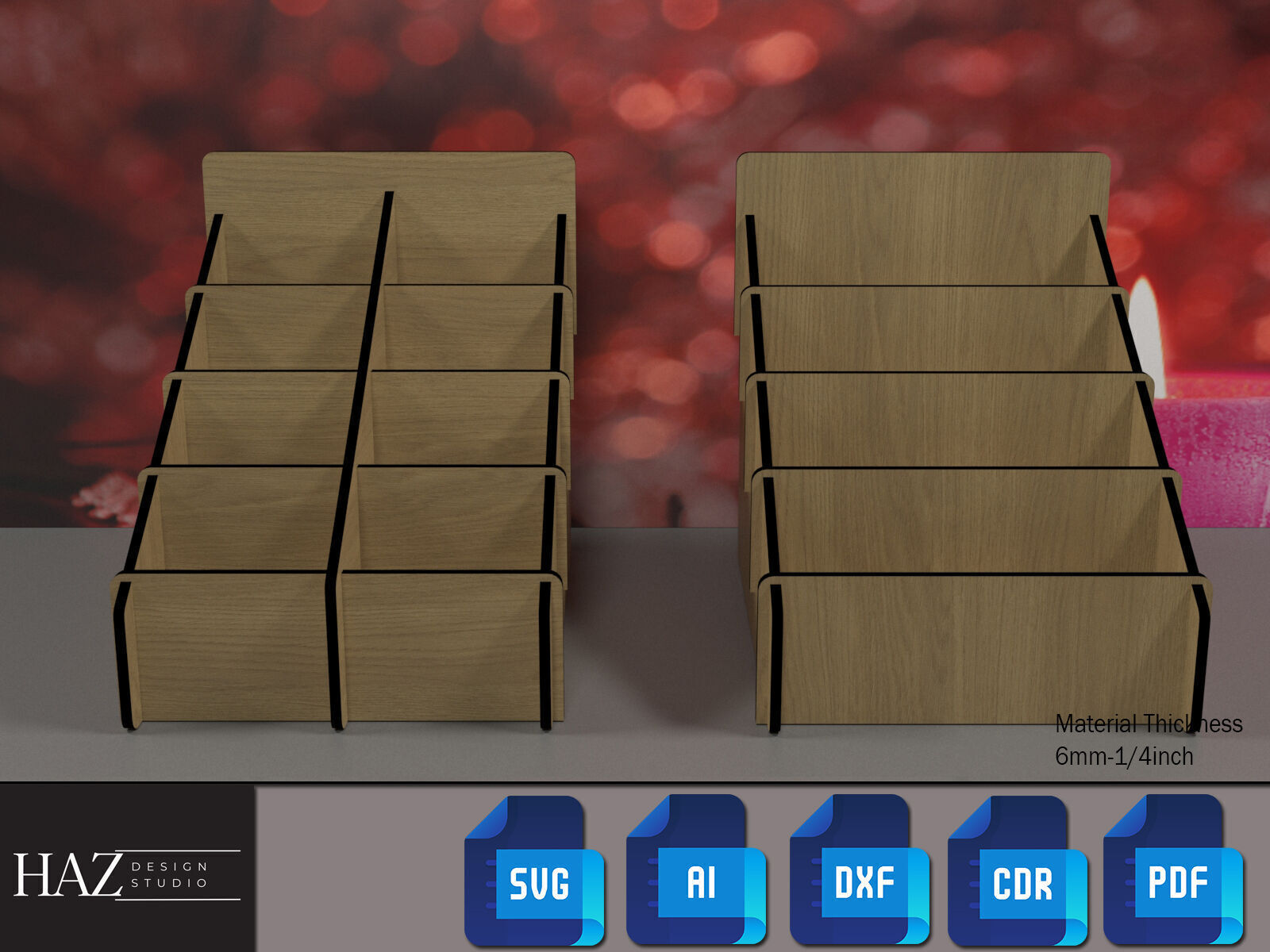 4 Tier Display Stand Laser Files 180 3D print model_1