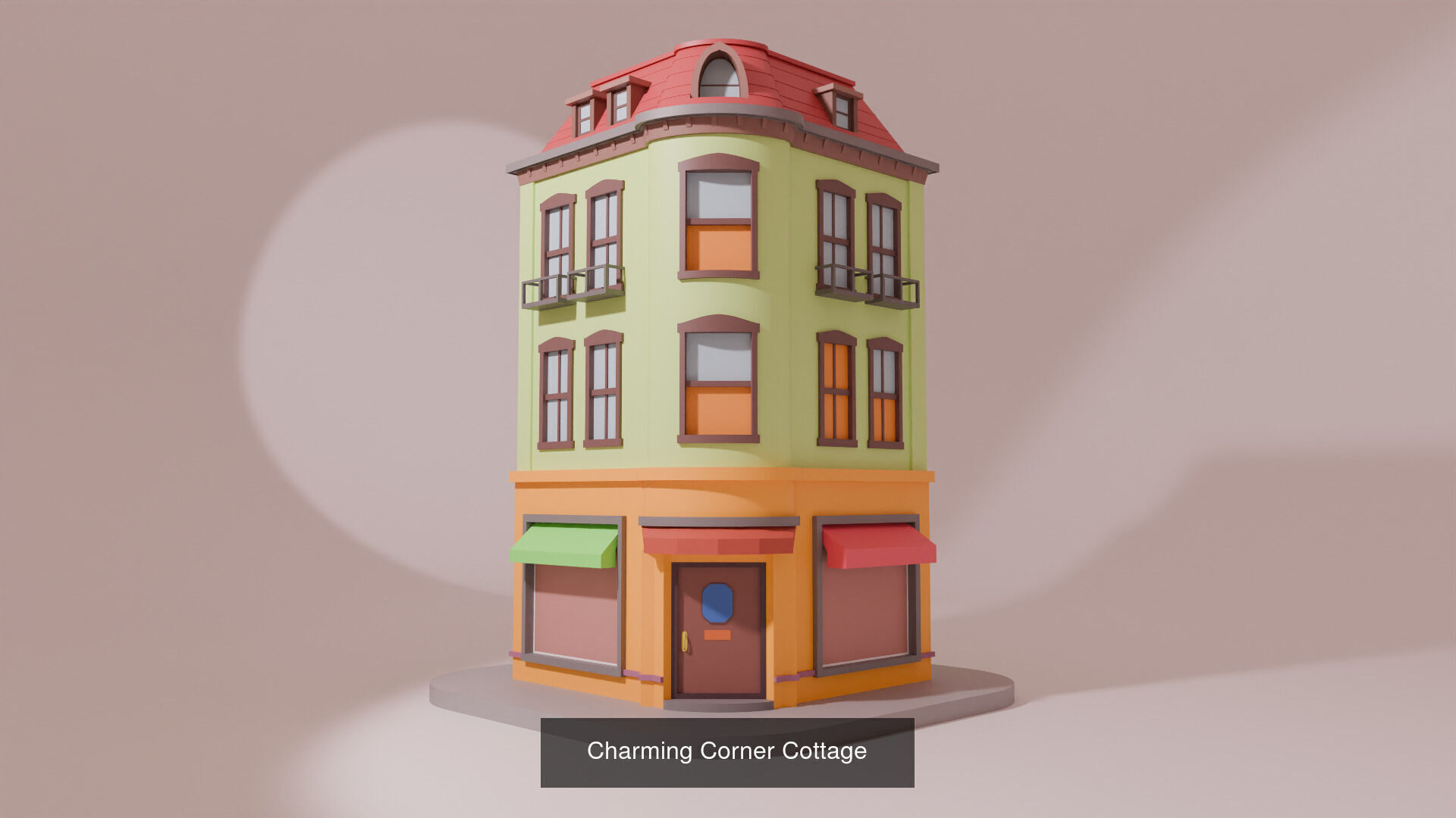 Stylized Low-Poly Cartoon Houses Collection _6