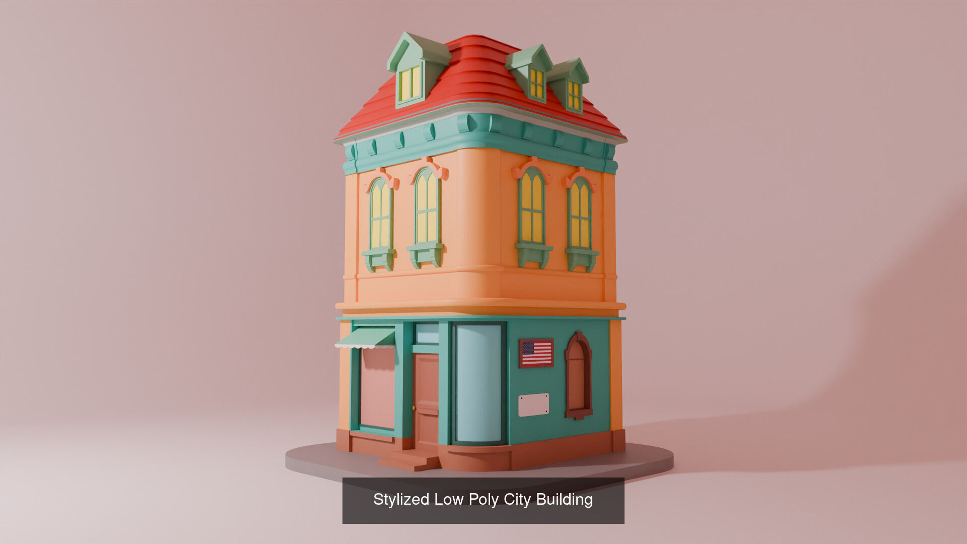 Stylized Low-Poly Cartoon Houses Collection _8