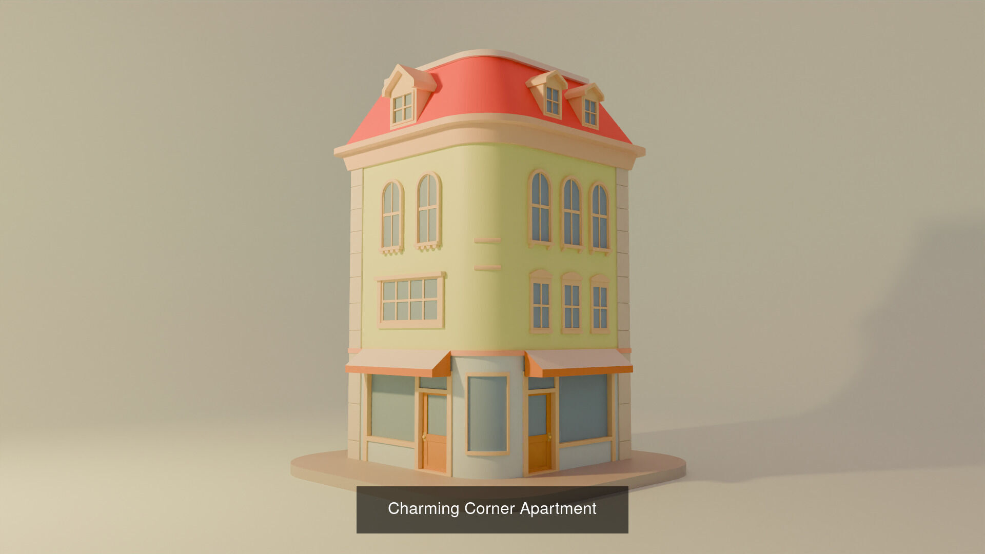 Stylized Low-Poly Cartoon Houses Collection _10