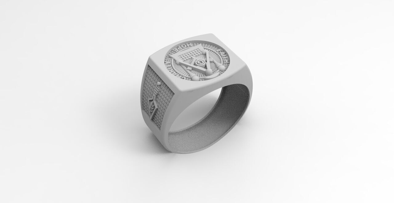 ANILLO MASON  3D print model_3