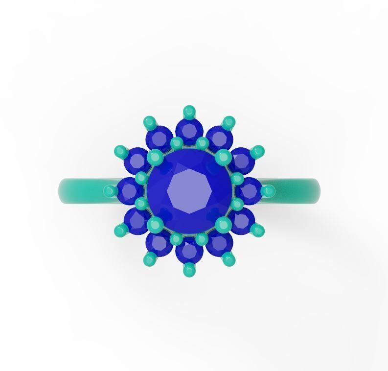 Diamond ring 02 3D print model_6