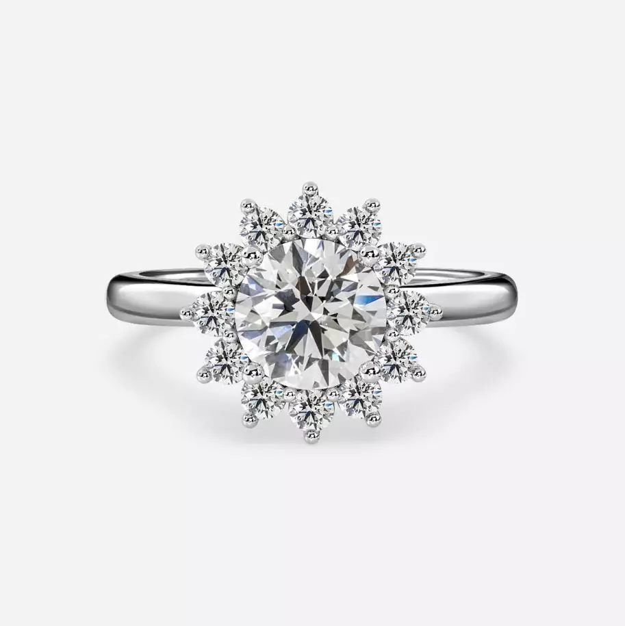 Diamond ring 02 3D print model_0