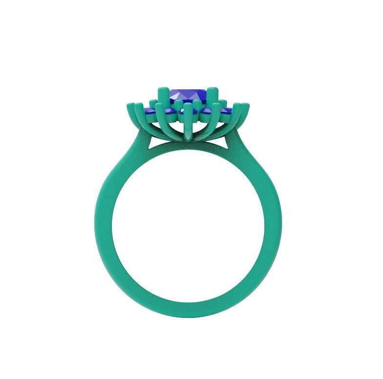 Diamond ring 02 3D print model_4