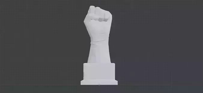 Golden Fist Fighting Trophy High Res 3D Print ready