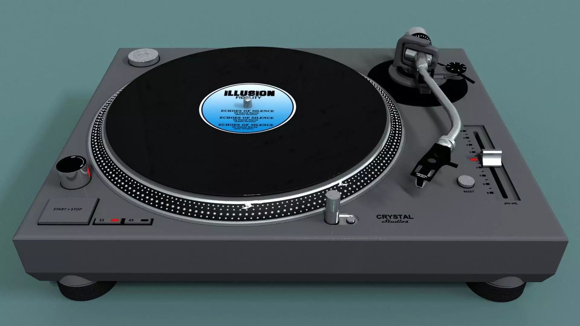 A Professional Turntable 3D model_0