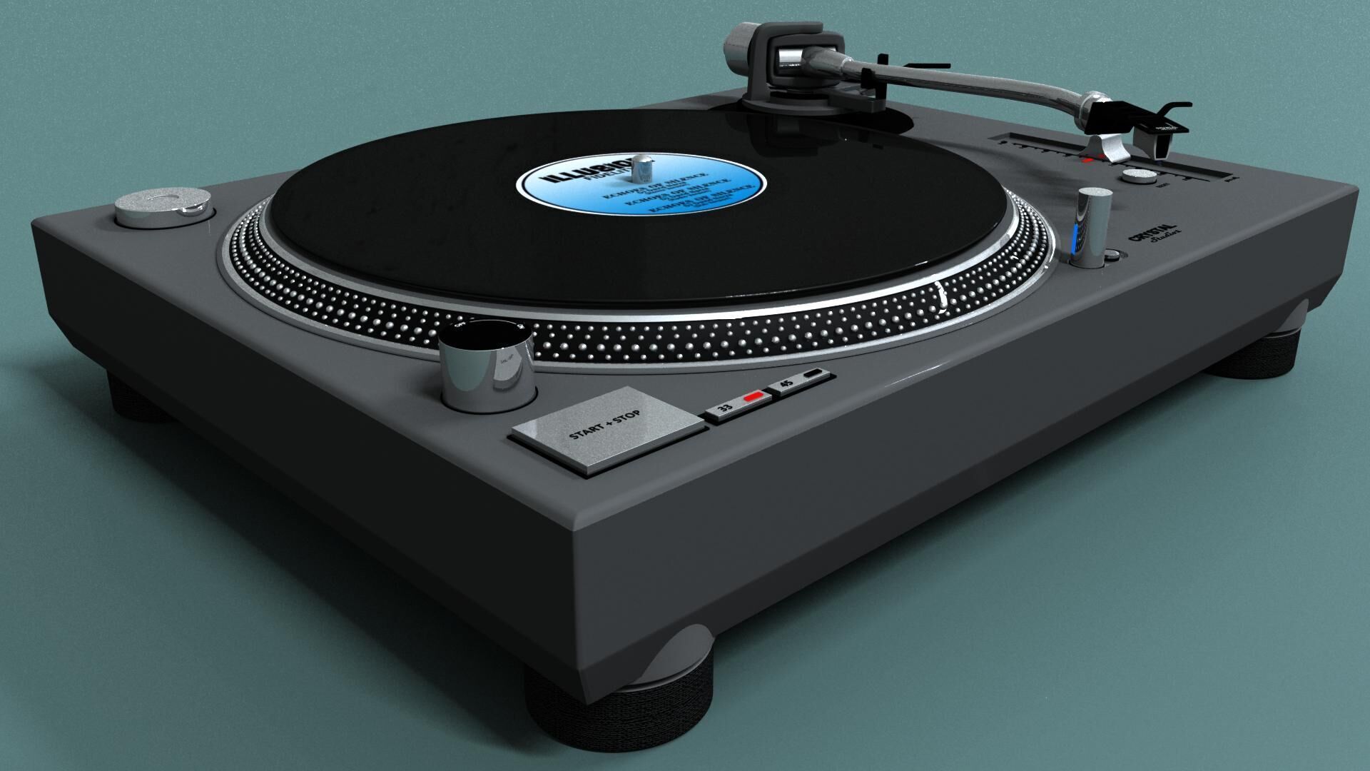 A Professional Turntable 3D model_1