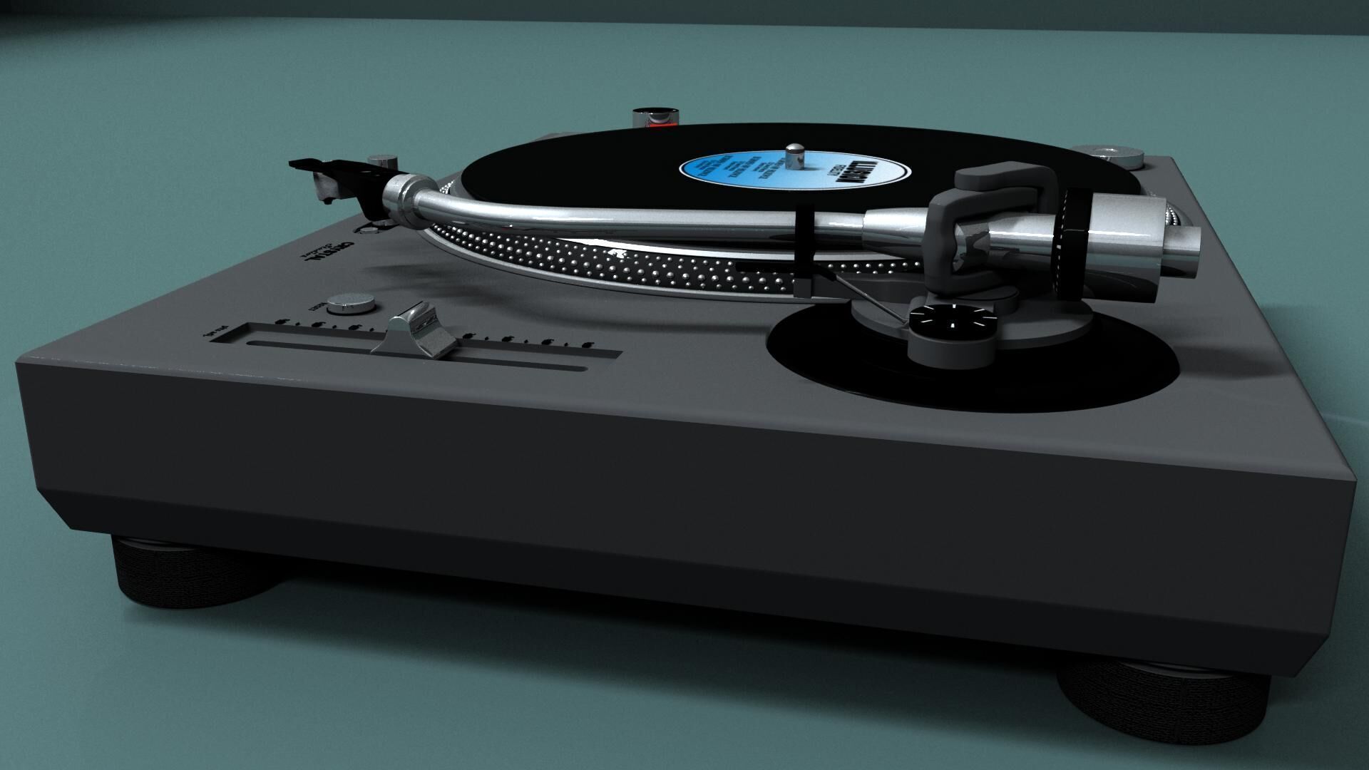 A Professional Turntable 3D model_3