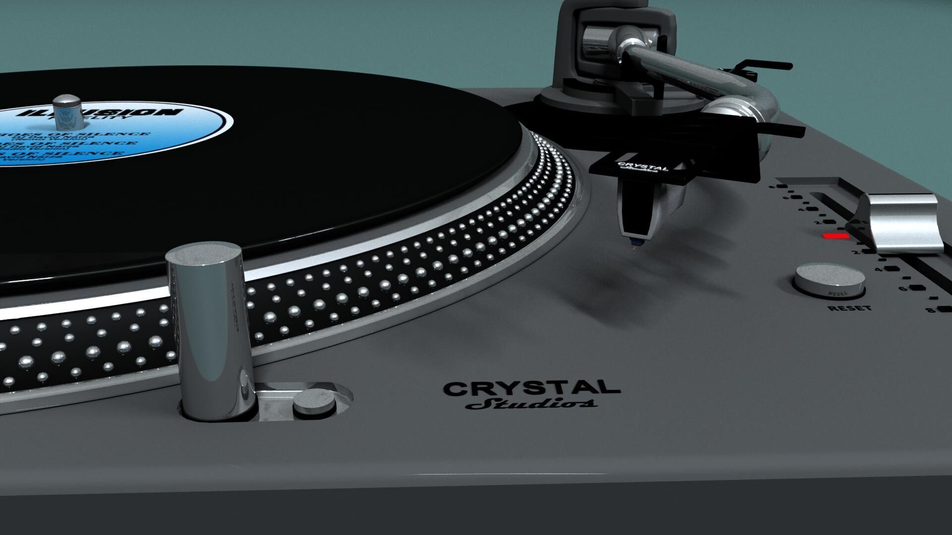 A Professional Turntable 3D model_4