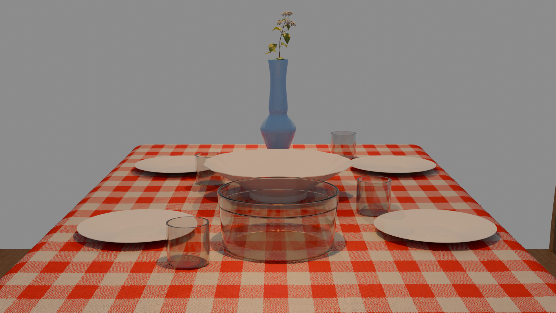 Prepared dining table 3D model_1