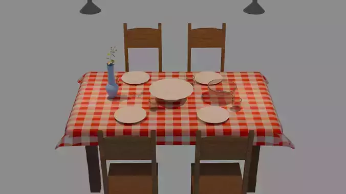 Prepared dining table