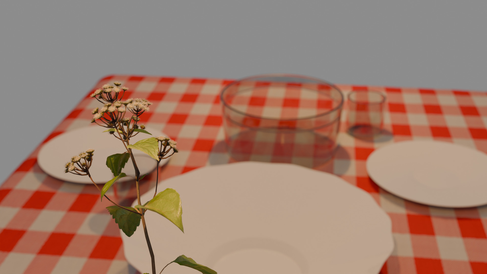 Prepared dining table 3D model_2